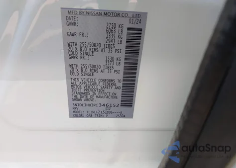 2024 Infiniti Qx60 Autograph Awd from USA, damaged, VIN 5N1DL1HU1RC346152